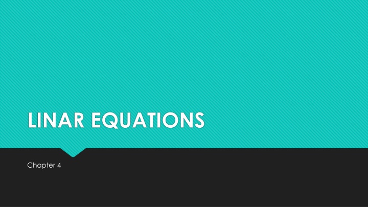 Homogeneous Systems of Linear Equations
