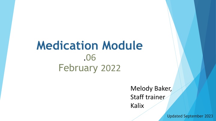 Medication Administration Process and Staff Responsibilities Overview