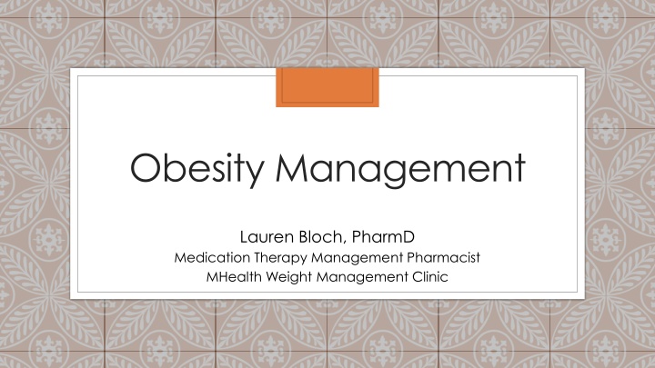Comprehensive Overview of Obesity Management and Treatment Options