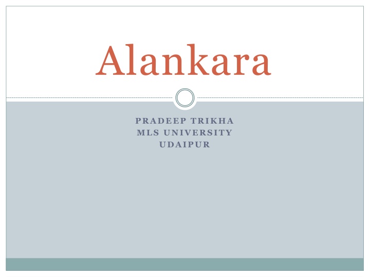 Alankara: The Art of Poetic Ornaments and Figures of Speech