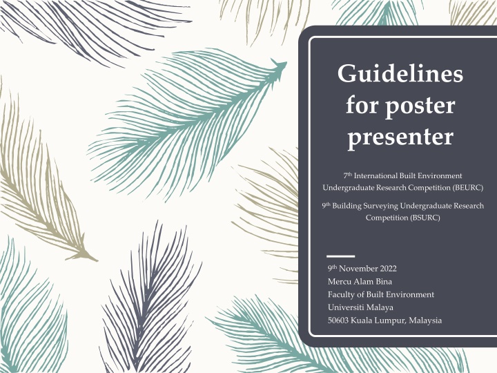 Guidelines for Poster Presenter at BEURC and BSURC Competitions