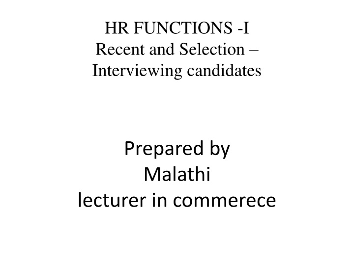 Recruitment Process in Human Resources