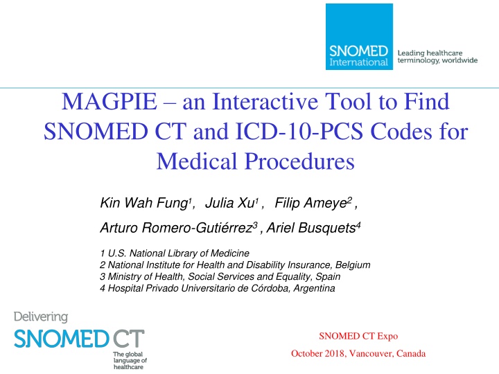 SNOMED CT and ICD-10-PCS Codes for Medical Procedures