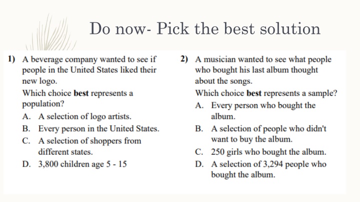 Sampling Methods and Techniques