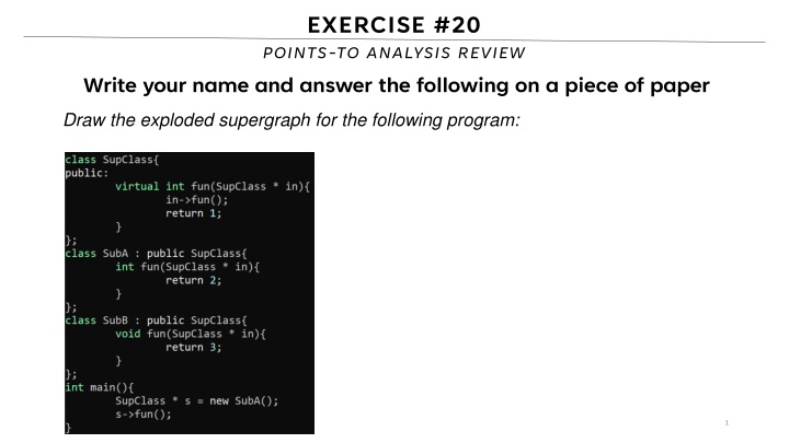 Software Security Evaluation: Points to Analysis Review
