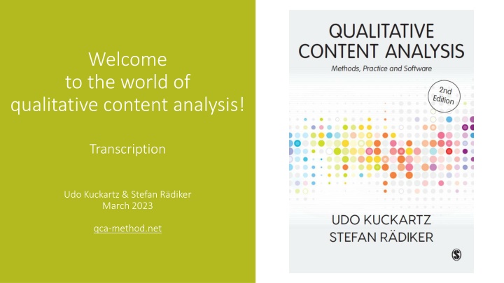 Guidelines for Interview Transcription in Qualitative Content Analysis