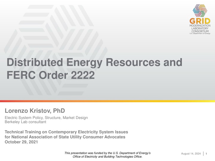 Insights on Distributed Energy Resources and FERC Order 2222