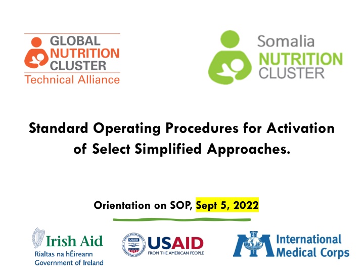 SOP Strategy for Activation of Simplified Approaches in Somalia