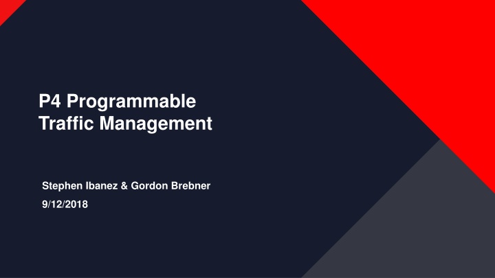 Programmable Traffic Management for Network Optimization