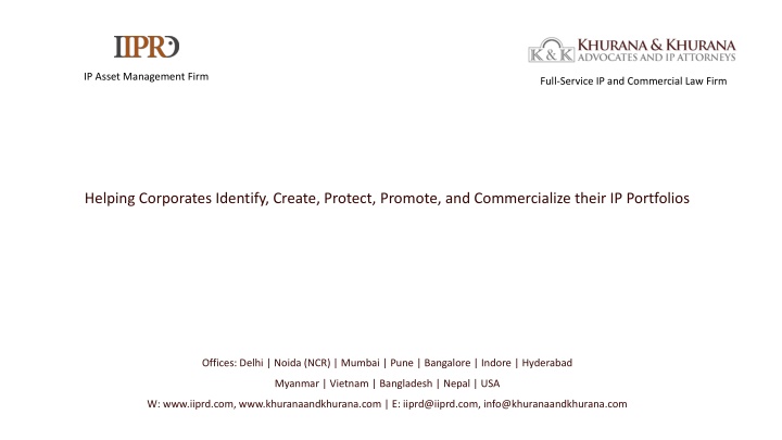 Leading IP and Commercial Law Firm in India and South Asia
