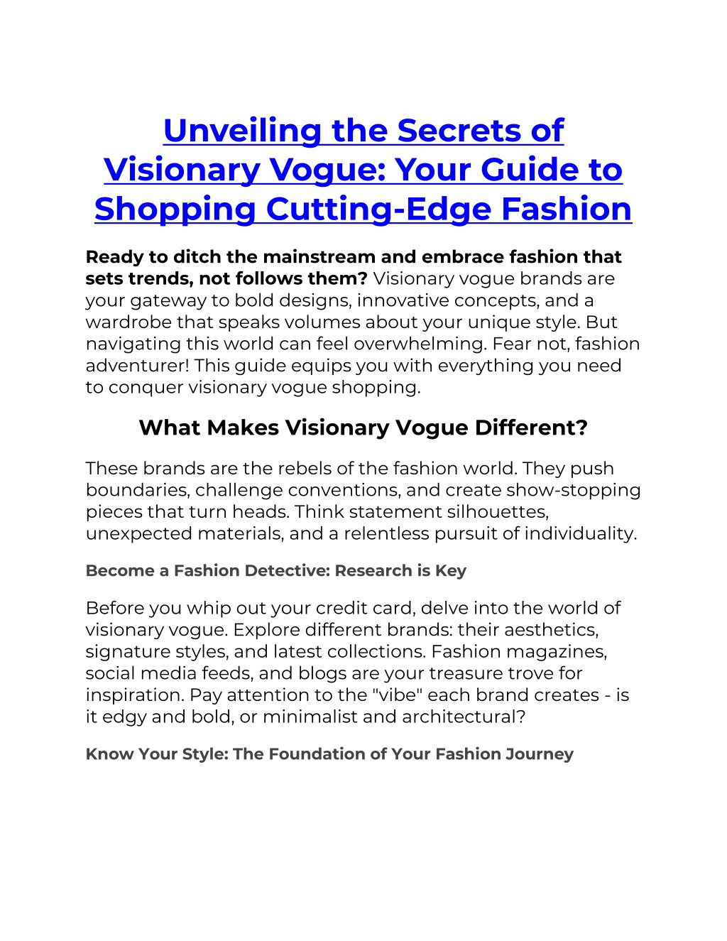 unveiling the secrets of visionary vogue your l.w