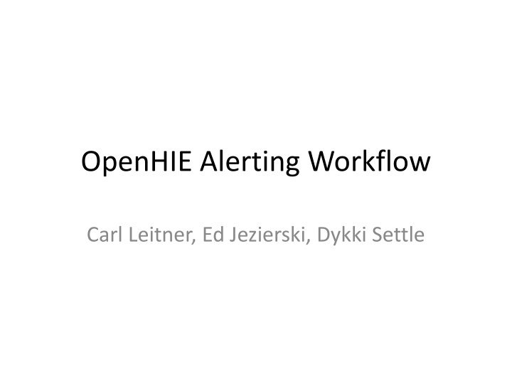 Health Alert Communication Management Systems
