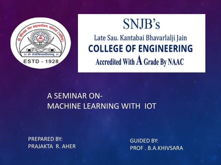 Seminar on Machine Learning with IoT Explained