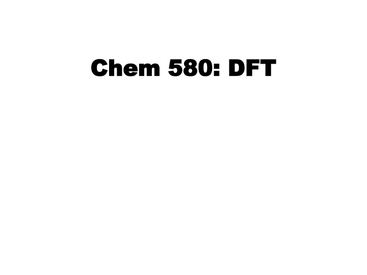 Density Functional Theory in Chemistry