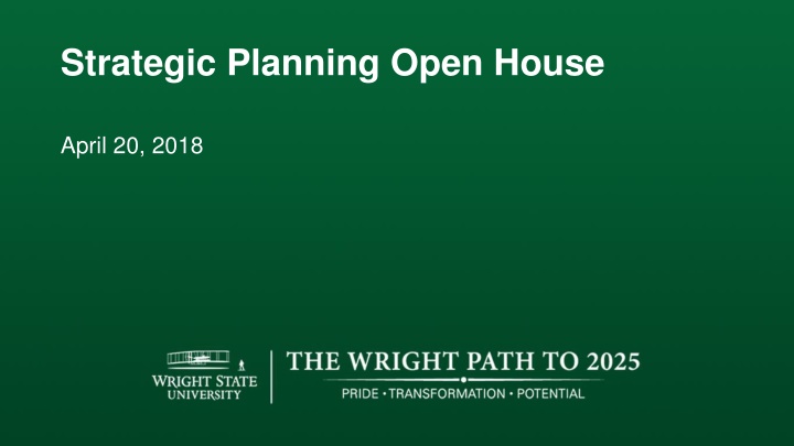 Strategic Planning Open House - April 20, 2018