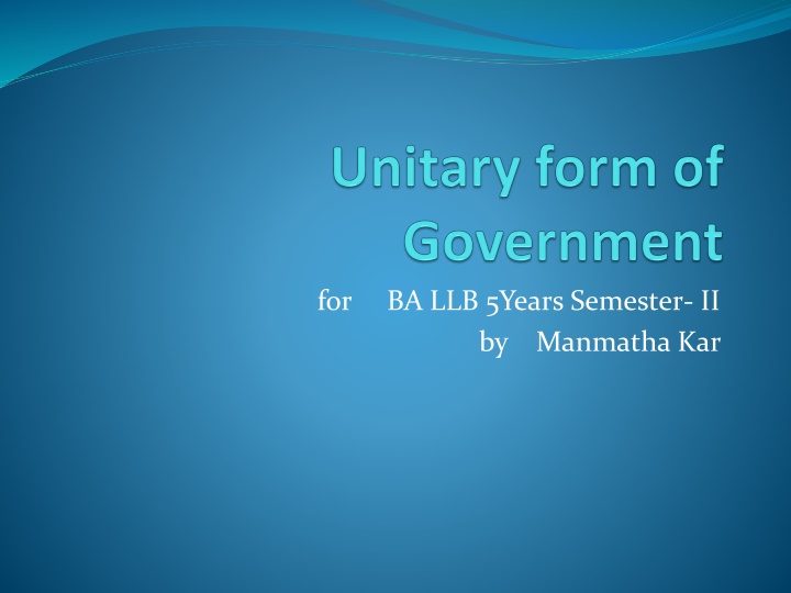 Comparison of Unitary and Federal Government Systems