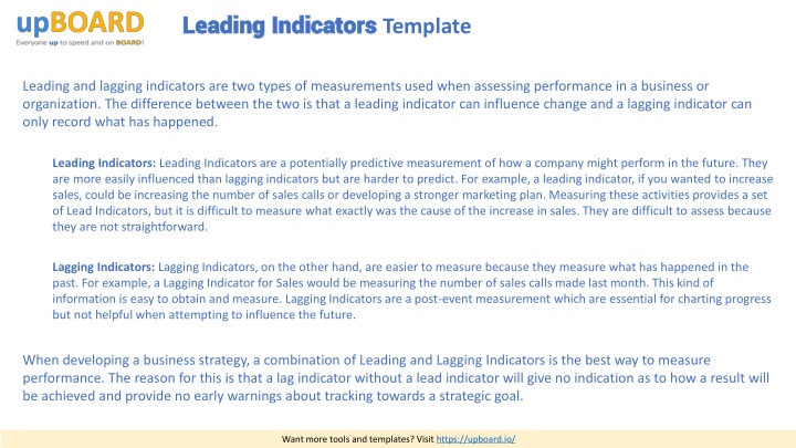 Leading and Lagging Indicators in Business