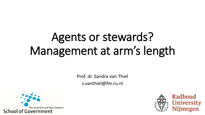 Models for Governing Relationships with Arm's Length Bodies in Public Management