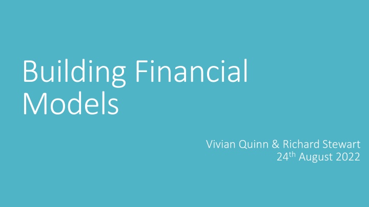 Building Financial Models - Implementation, Financing, and Business Plan Criteria