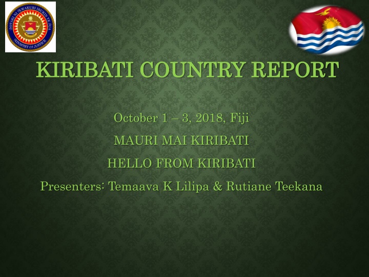 Civil Registration System in Kiribati: Overview and Recent Developments