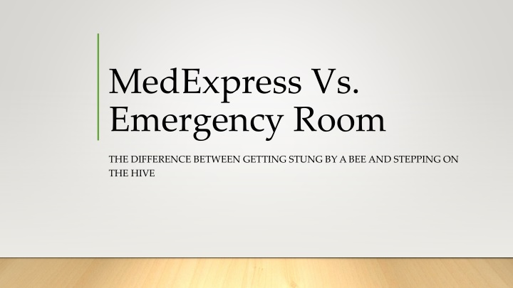 The Difference Between MedExpress and Emergency Room Services