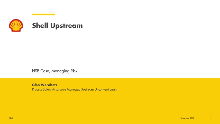 Managing Risk in Upstream Operations at Shell