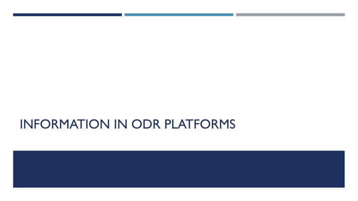 Substantive Information in ODR Platforms