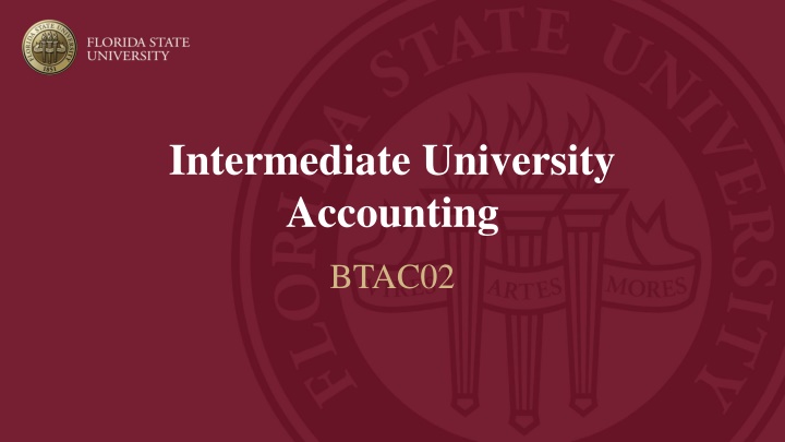 Intermediate University Accounting Basics