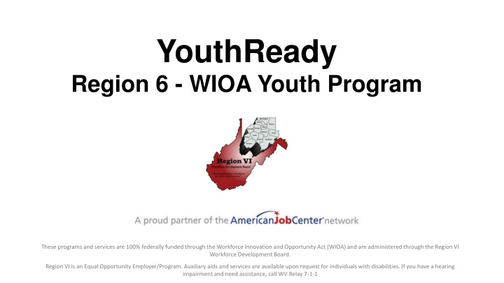 YouthReady Region 6 WIOA Youth Program Overview