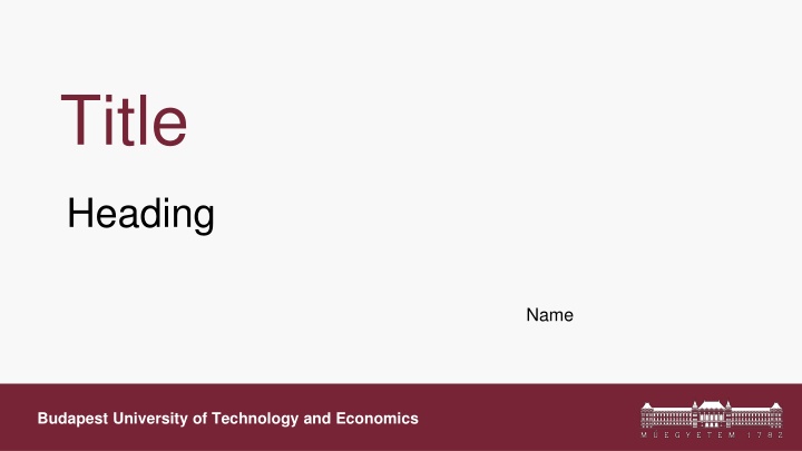 Dynamic Overview of Budapest University of Technology and Economics