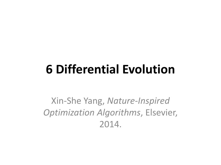 Introduction to Differential Evolution Metaheuristic Algorithm