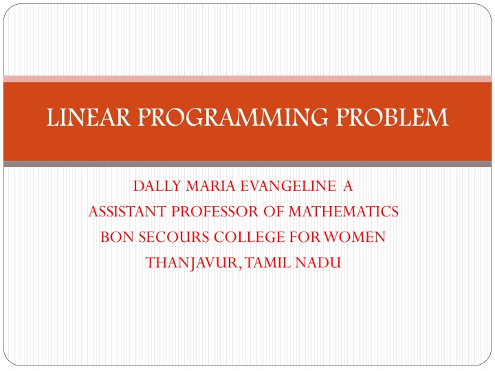 Overview of Linear Programming Problems in Operations Research