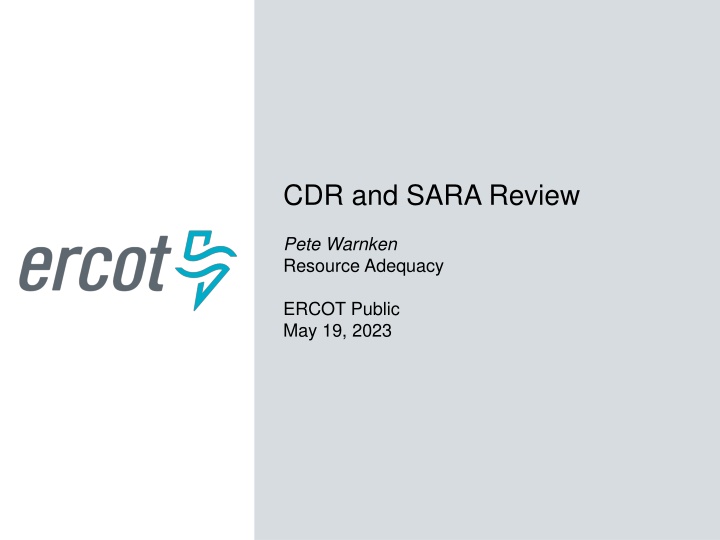 ERCOT Public Resource Adequacy Reports Review May 2023