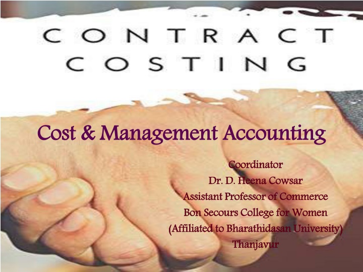 Contract Costing in Management Accounting