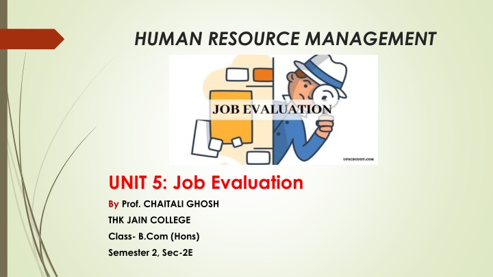 Job Evaluation in Human Resource Management