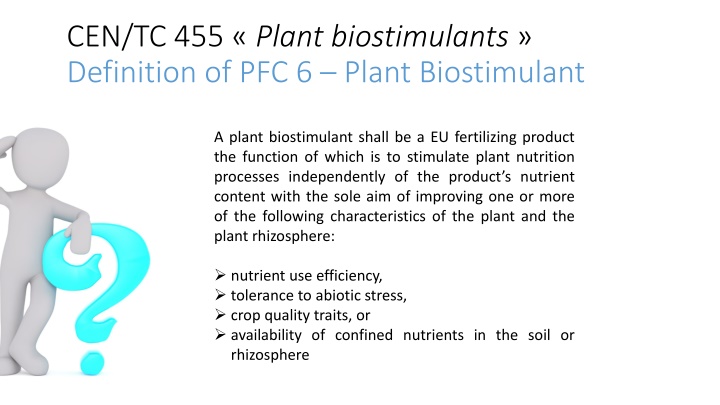European Standards for Plant Biostimulants Development