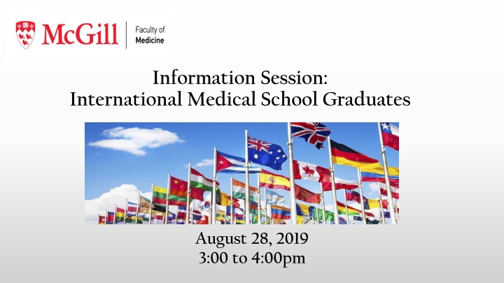 International Medical School Graduates Information Session
