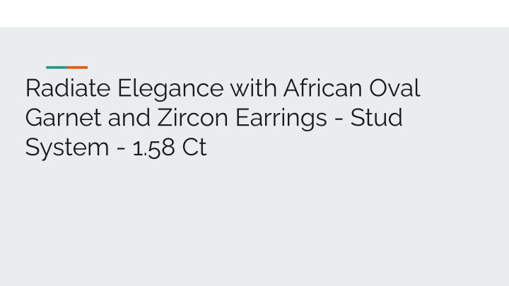 radiate elegance with african oval garnet n.w
