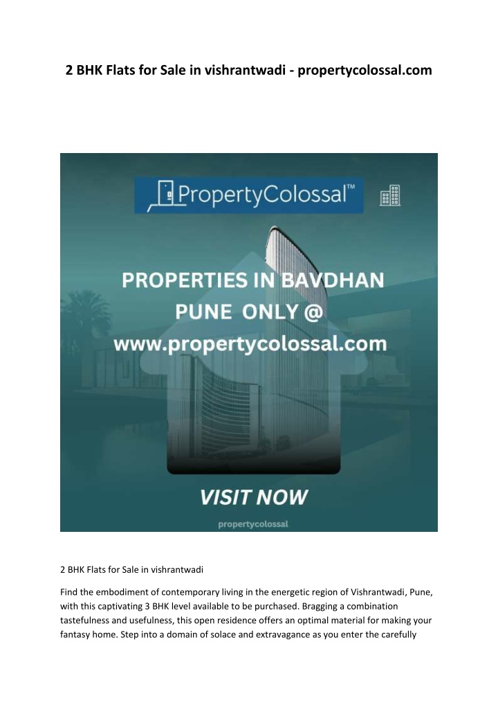 2 bhk flats for sale in vishrantwadi n.w