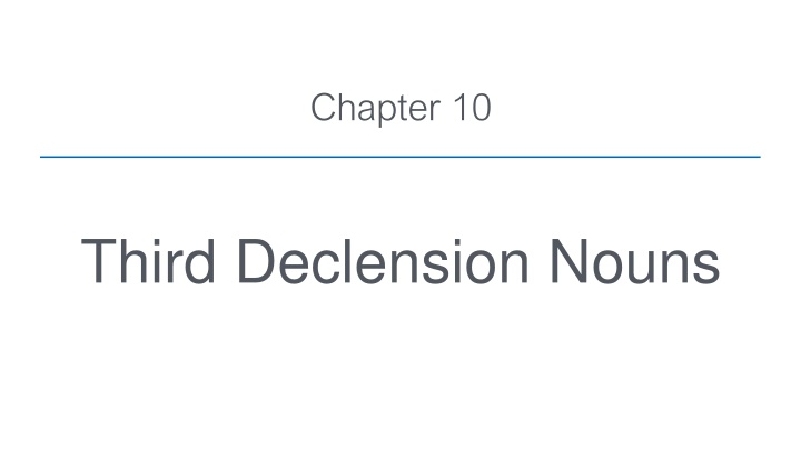 Third Declension Nouns and Translation Practice