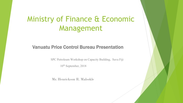 Vanuatu Price Control Bureau Presentation Highlights Key Responsibilities and Structure