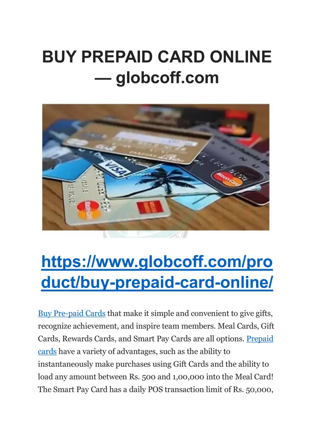 buy prepaid card online globcoff com n.