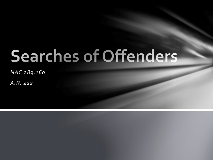 Guidelines for Inmate Searches and Facility Security