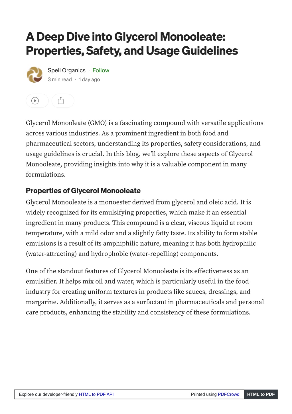 a deep dive into glycerol monooleate properties l.w