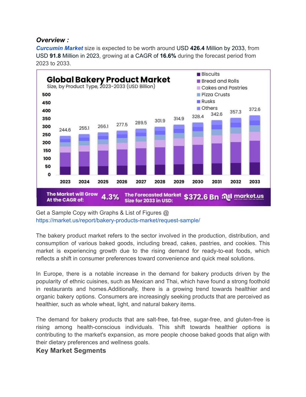 overview curcumin market size is expected l.w