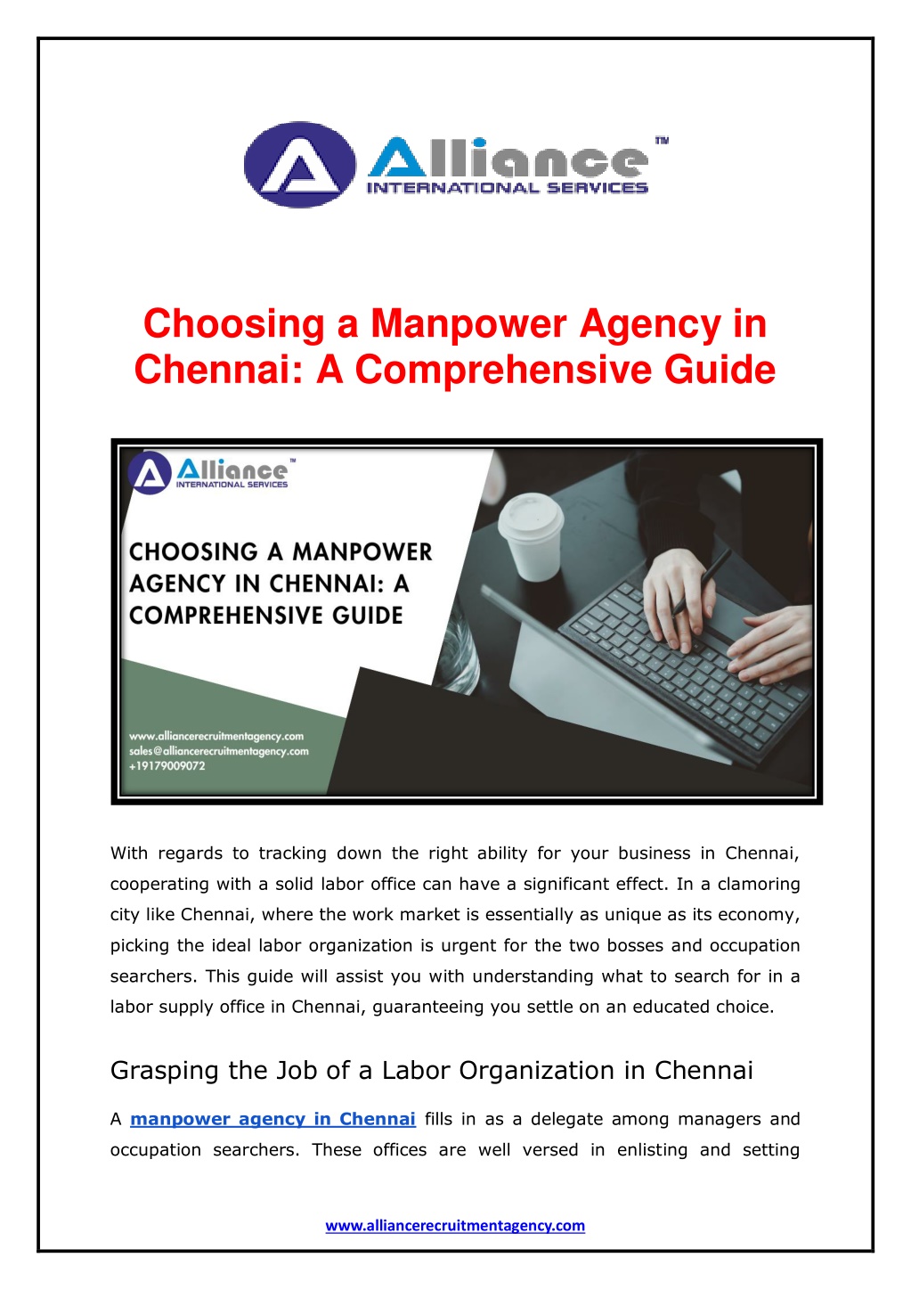 choosing a manpower agency in chennai l.w