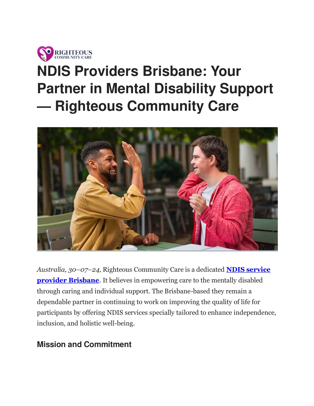 ndis providers brisbane your partner in mental l.w