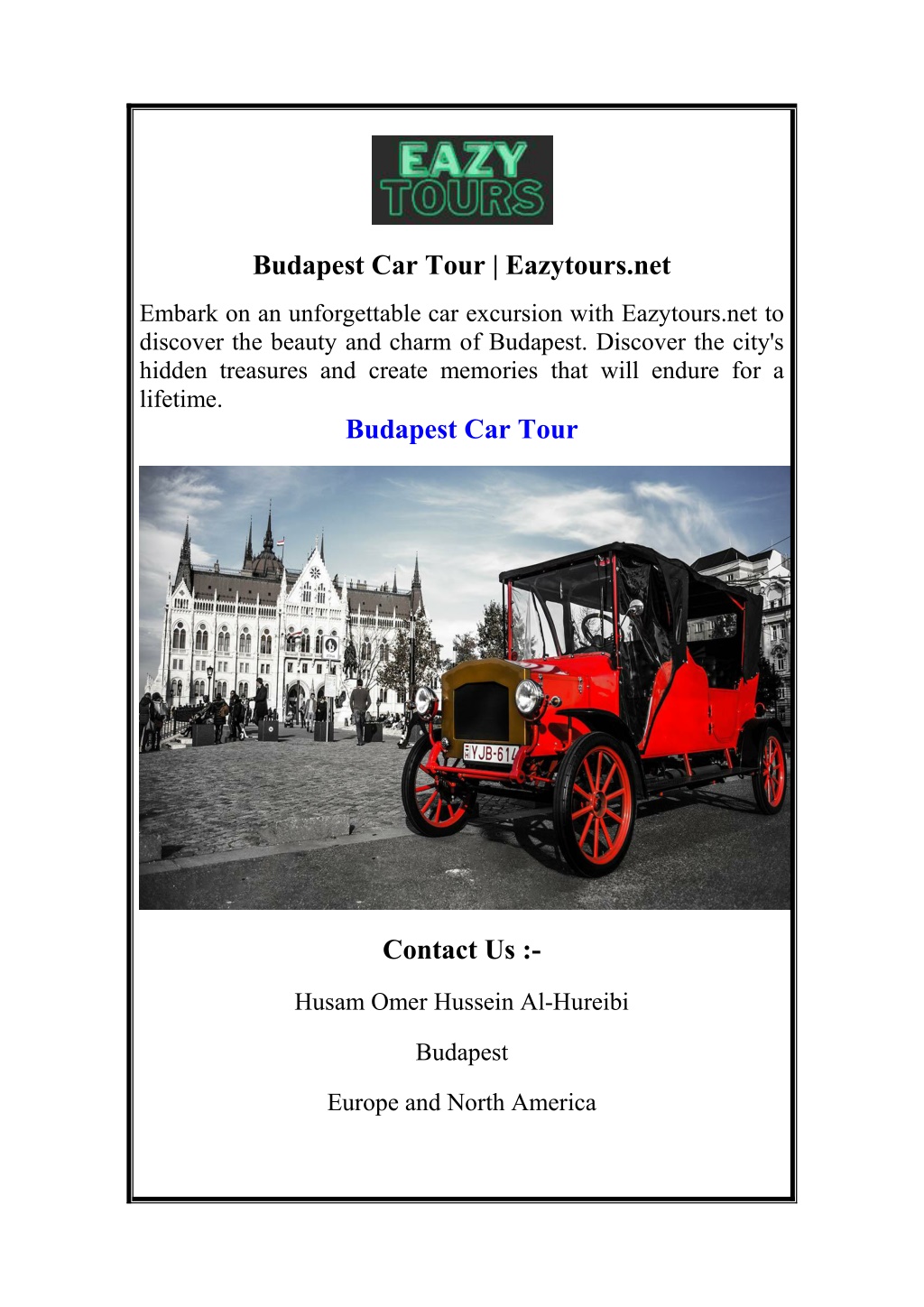 budapest car tour eazytours net l.w