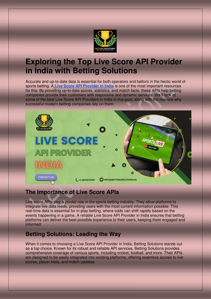 exploring the top live score api provider n.w