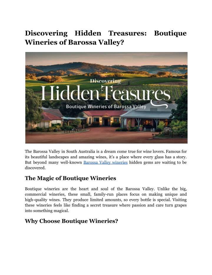 discovering wineries of barossa valley n.w